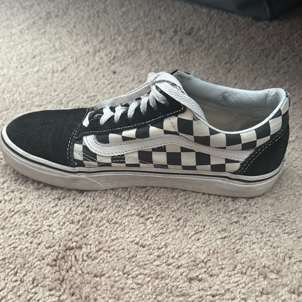 Black and White Checkered Sneakers